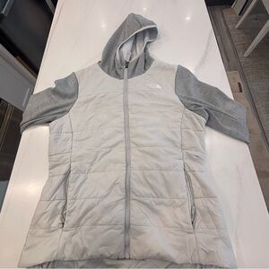 The North Face NF0A7UX1 Women's Tin Grey Hybrid Full Zip Hoodie DTF230